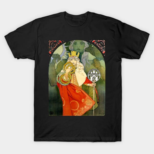 Alphonse Mucha Art Nouveau Fantasy Sokol Festival Vintage T-Shirt by AltrusianGrace